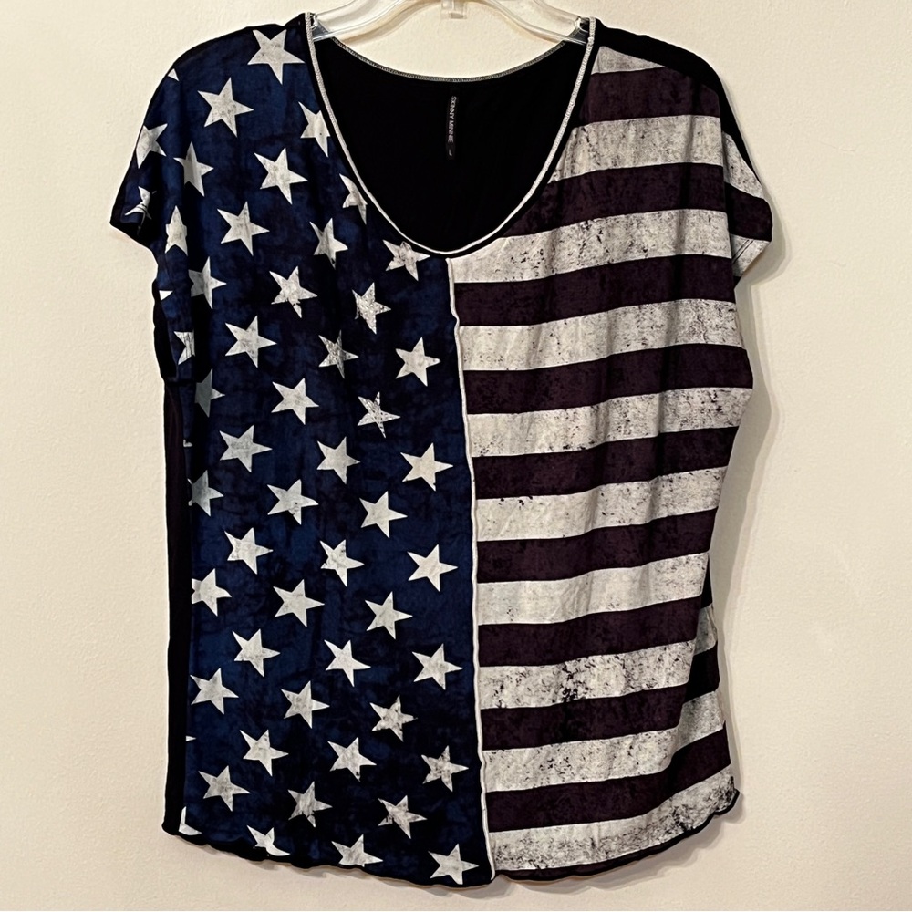 Skinny Minnie Star & Stripe Flag Top